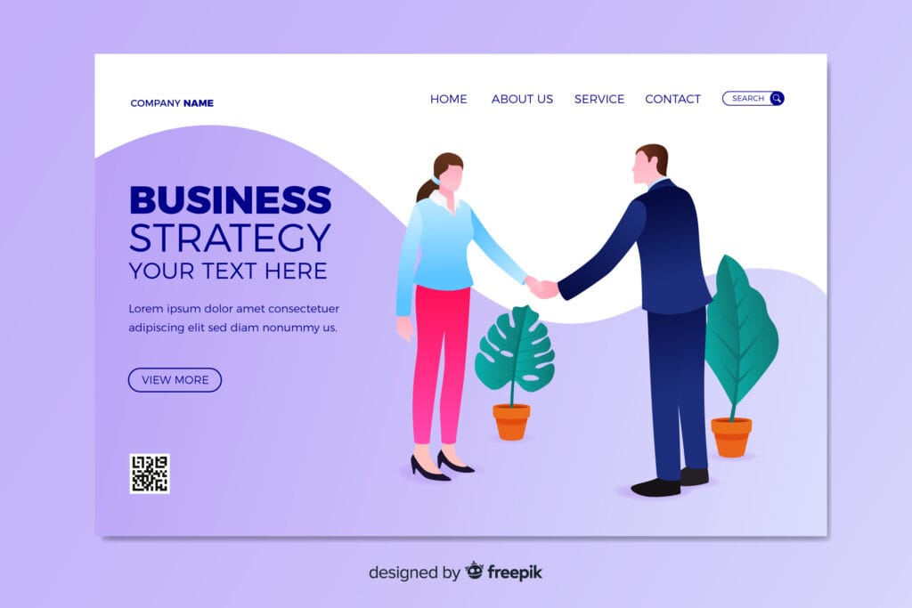 illustration de landing page B2B pensée pour la génération de leads